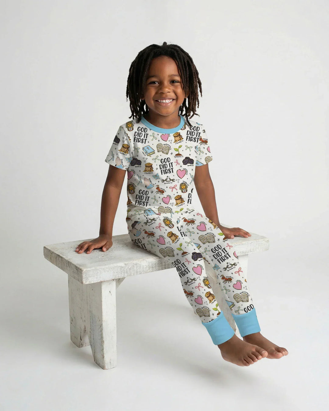 Zweiteiliges, kurzärmliges Pyjama-Set mit Marienkäfern