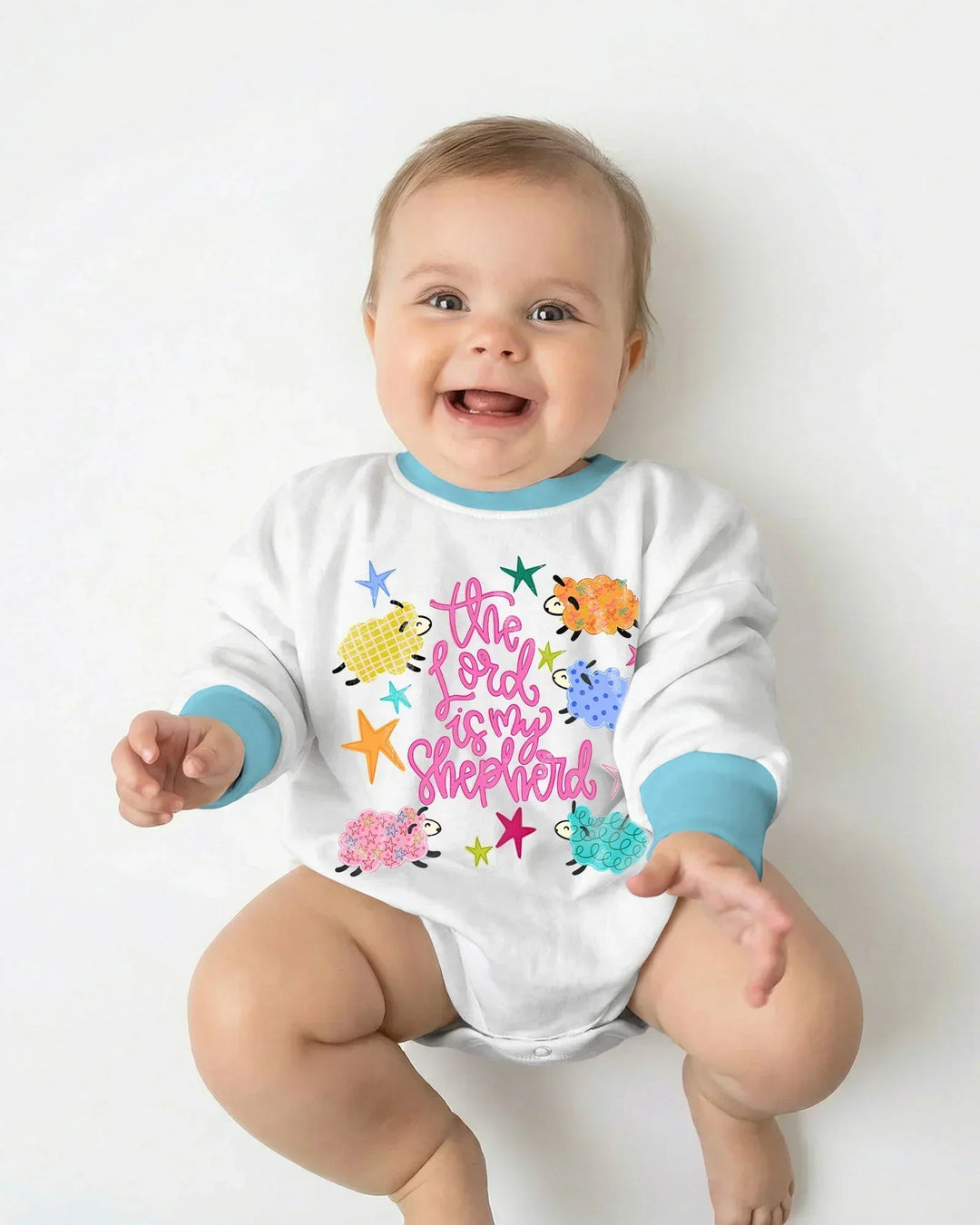 The Lord Is My Shepherd Bamboo Bubble Romper