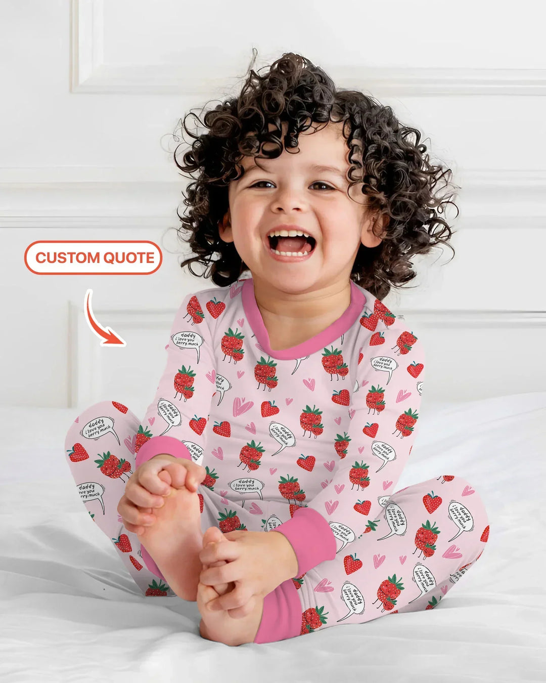 I love you berry much Bamboo Two Piece Long Sleeve Pajama Set