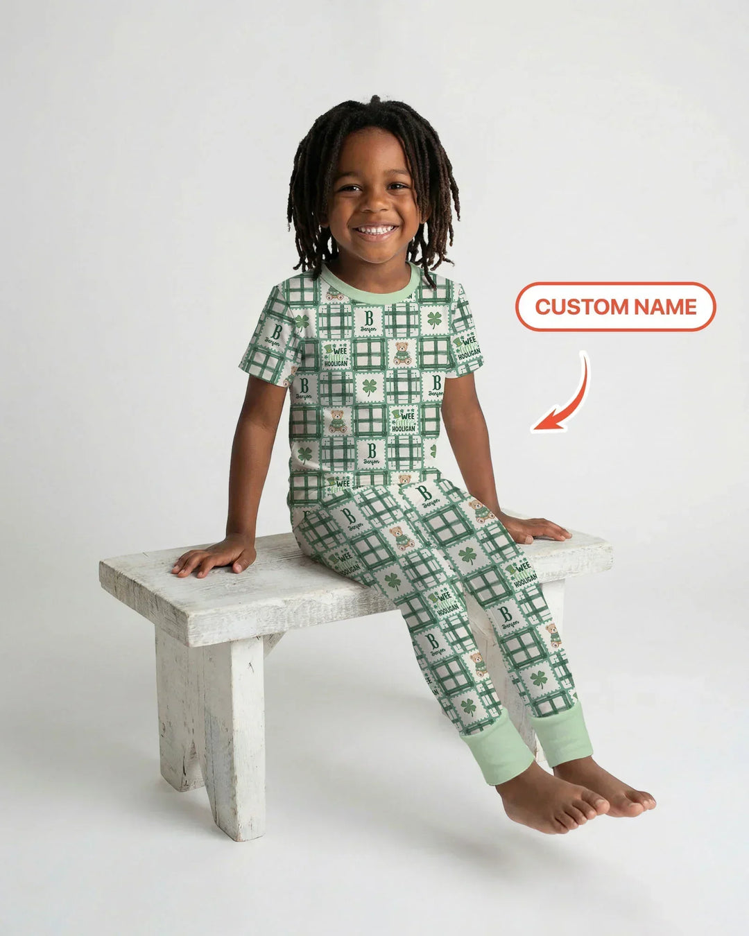 Zweiteiliges, kurzärmliges Pyjama-Set mit Marienkäfern