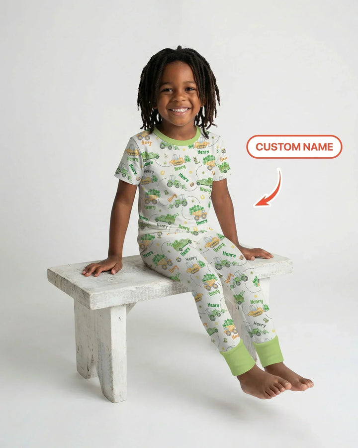 Zweiteiliges, kurzärmliges Pyjama-Set mit Marienkäfern