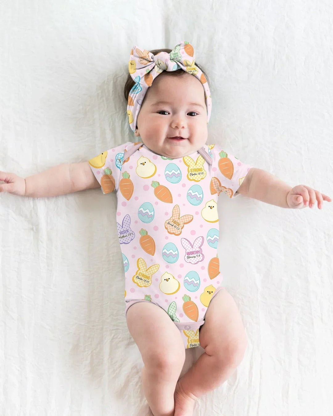 Easter Christian Bunny Bamboo Bodysuit