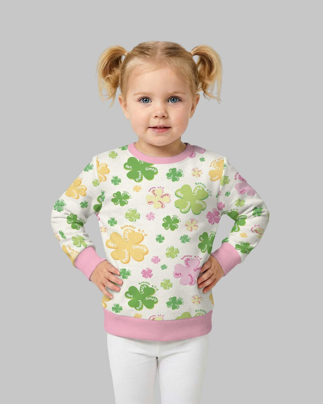 Kleeblatt-Print St. Patrick's Day Bambus-Rundhalsshirt