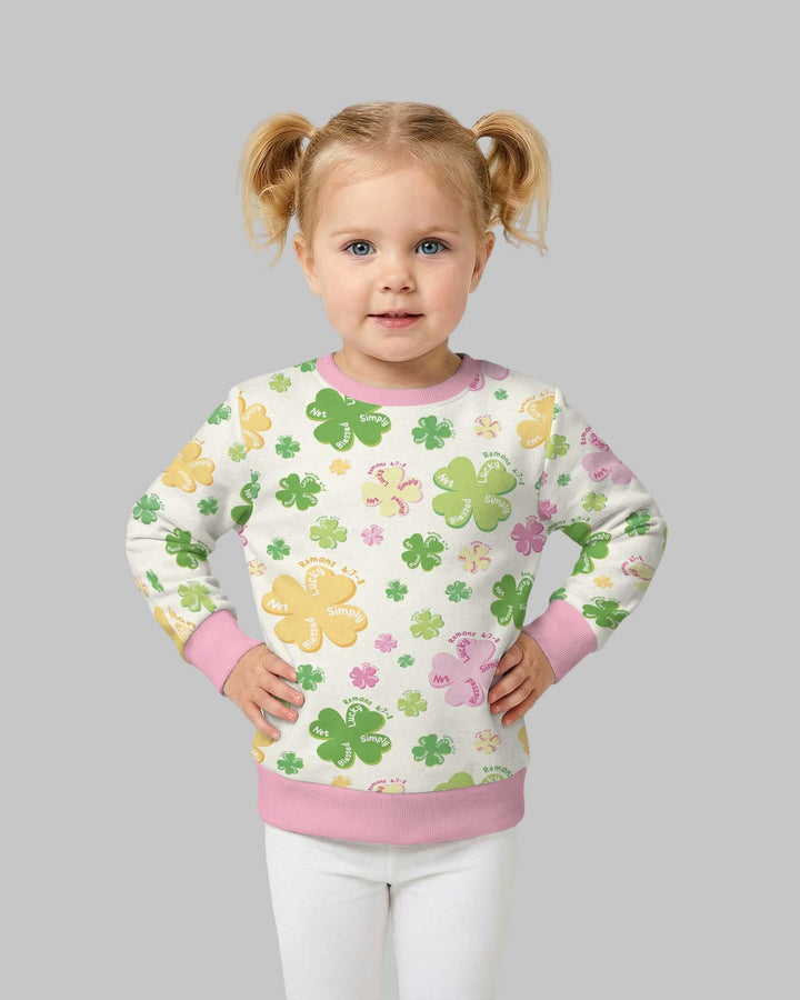 Kleeblatt-Print St. Patrick's Day Bambus-Rundhalsshirt