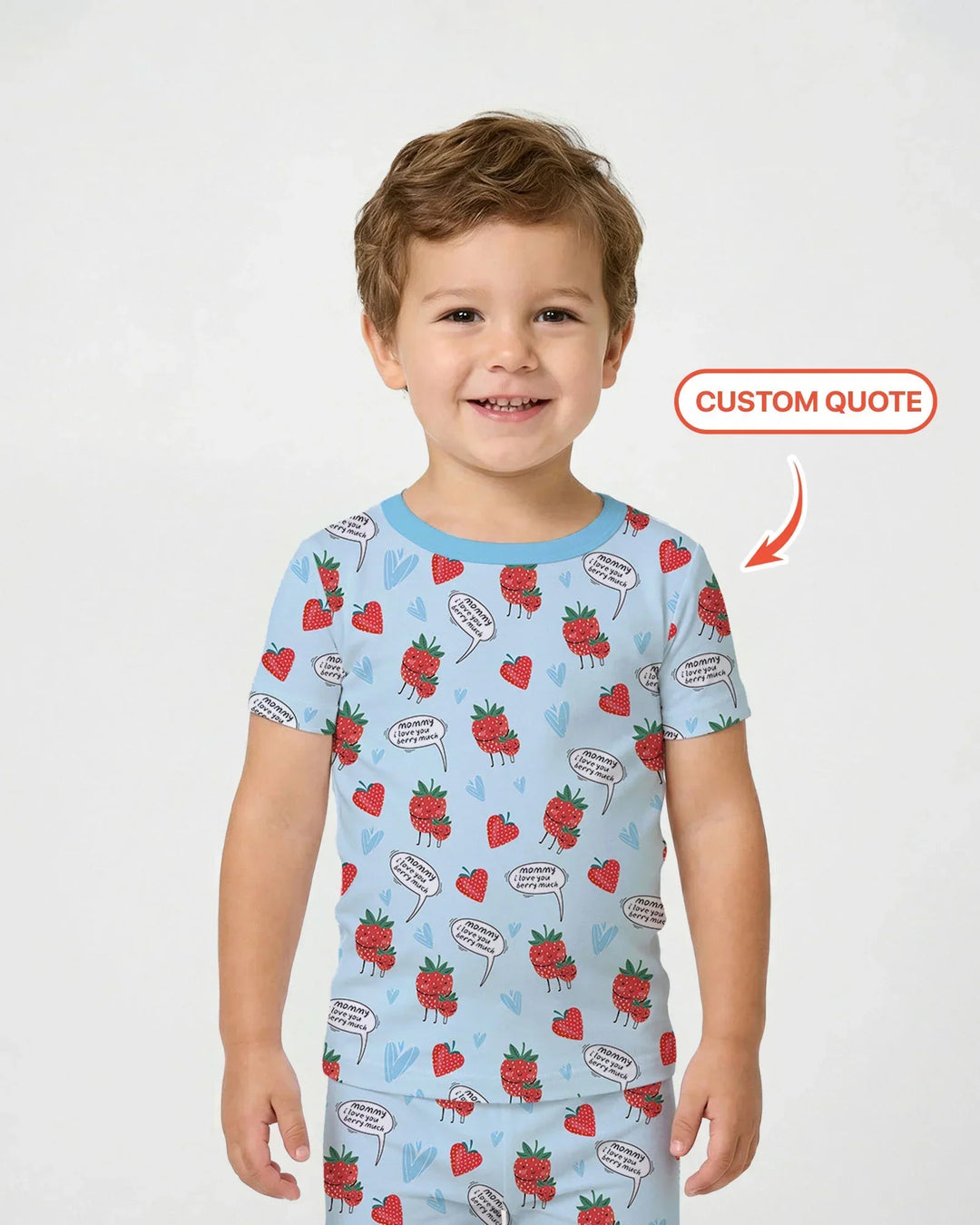 Zweiteiliges, kurzärmliges Pyjama-Set mit Marienkäfern