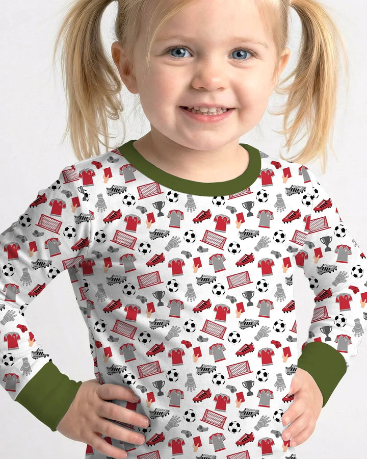 Zweiteiliges Langarm-Pyjama-Set mit Sommerfrüchten