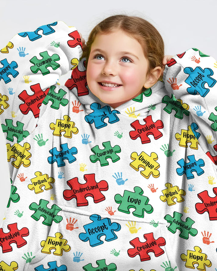 Puzzle You Are Tragbare Bambus-Deckenkapuze