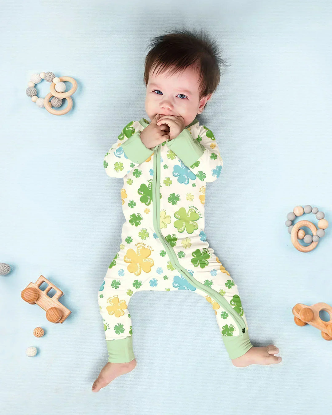 Gerippte Babykleidung mit individuellem Foto - Weich &amp; Skizzenhaft