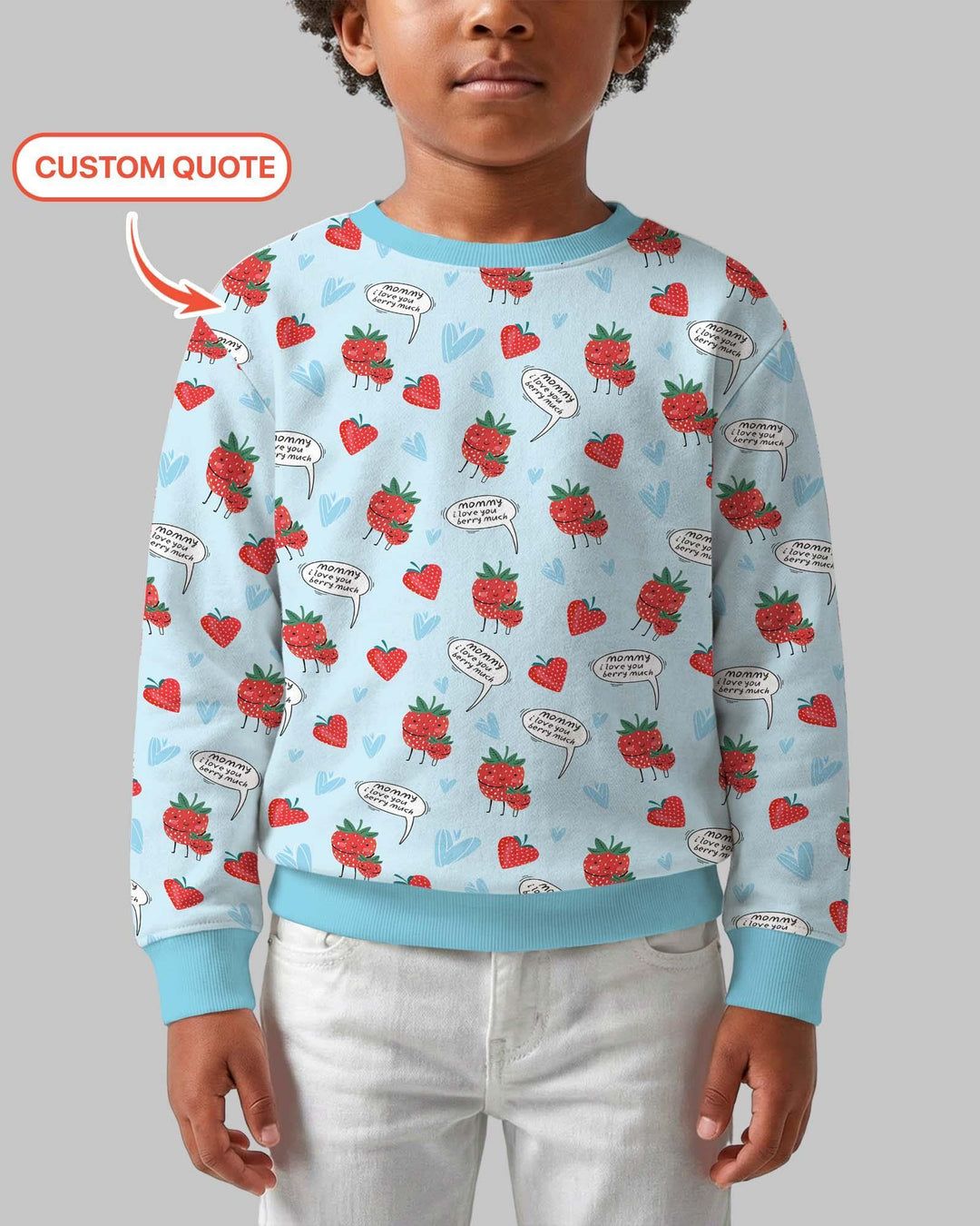 Ich liebe dich Beerig sehr Bamboo Crewneck Sweatshirt