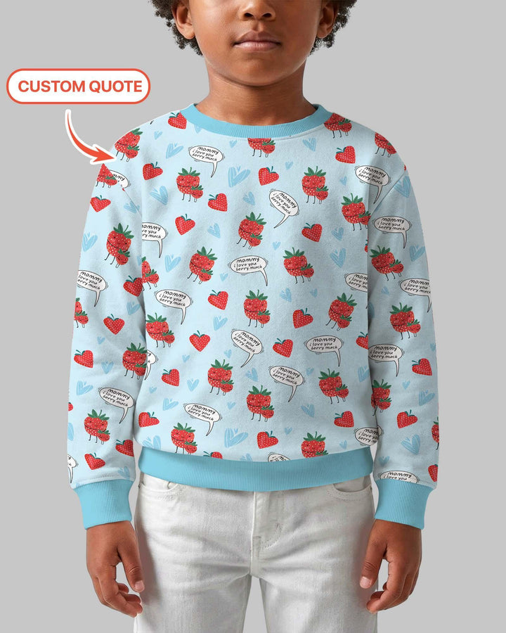 Ich liebe dich Beerig sehr Bamboo Crewneck Sweatshirt