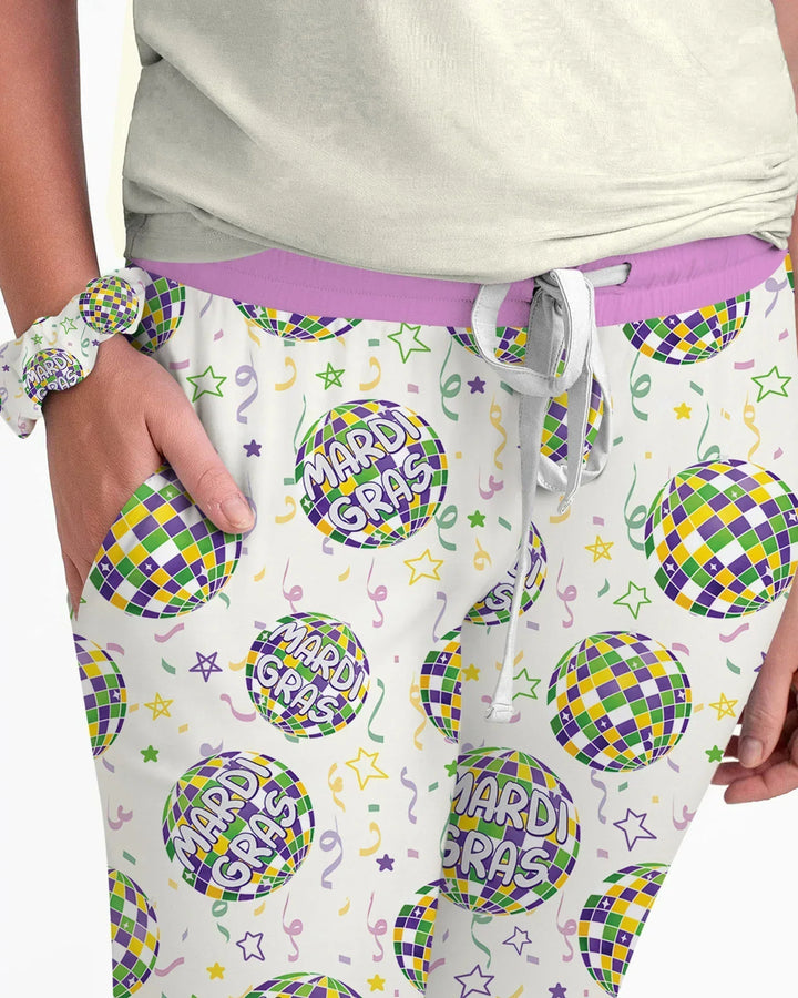 Mardi Gras Discokugel Bambus Pyjama-Set für Damen