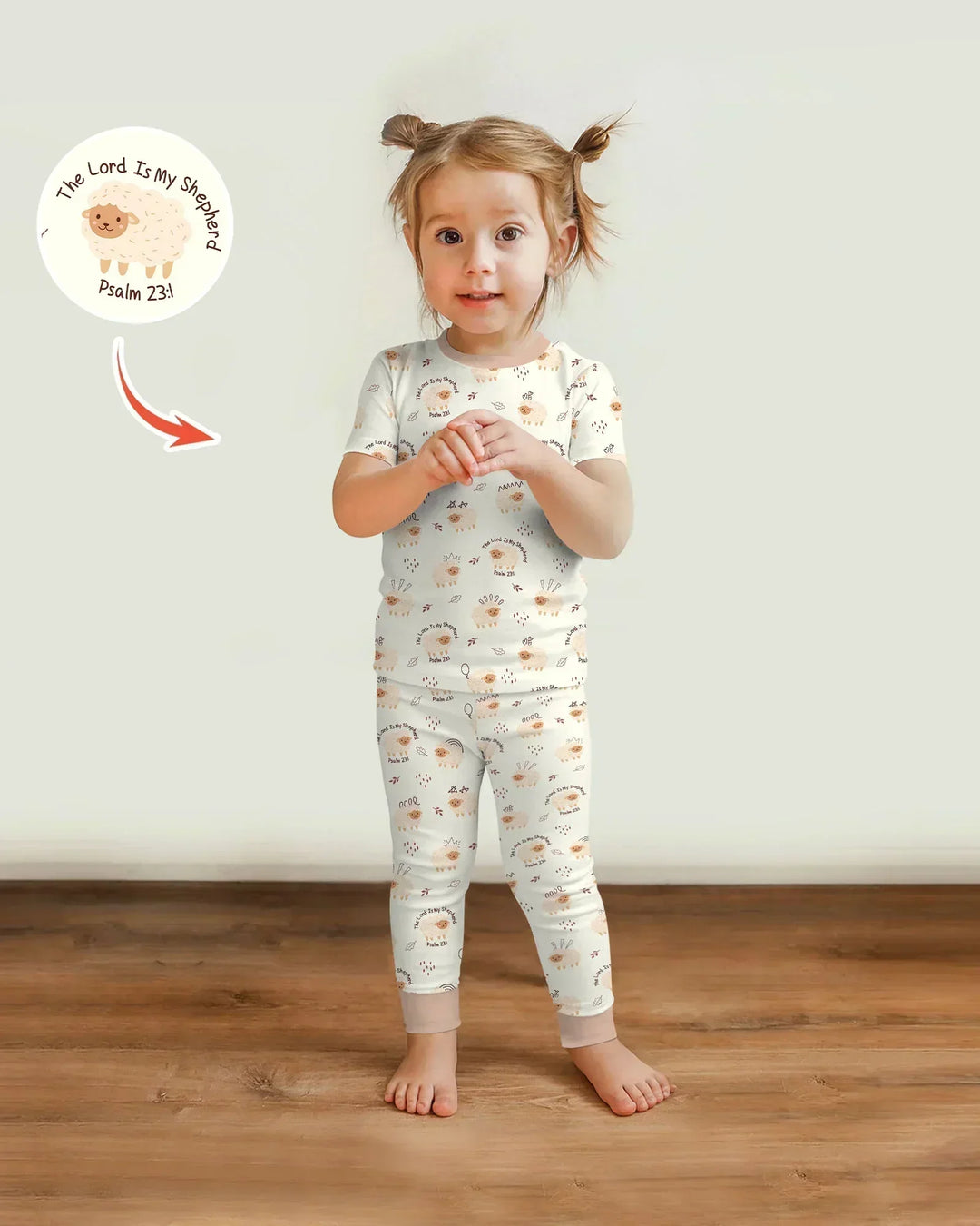 Zweiteiliges, kurzärmliges Pyjama-Set mit Marienkäfern