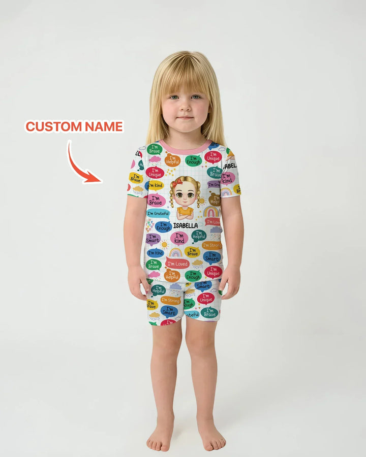 Zweiteiliges Pyjama-Set mit kurzen Ärmeln und Shorts im Sommer-Design
