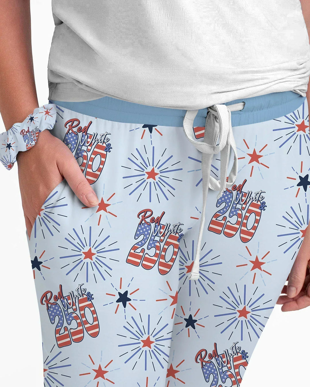 Red White and 250th Anniversary Bamboo Women Pajama Set