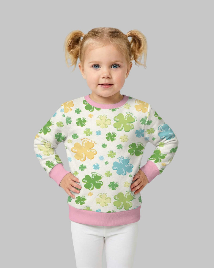 Kleeblatt-Print St. Patrick's Day Bambus-Rundhalsshirt