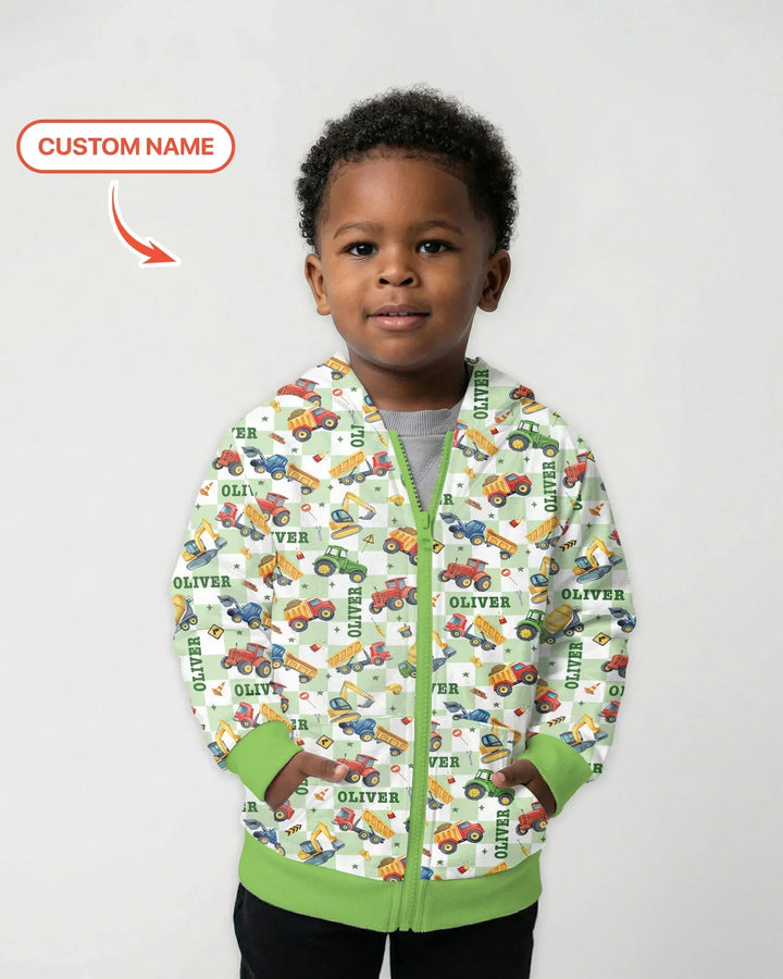 Personalisierter Bambus-Kapuzenpullover "In Arbeit"