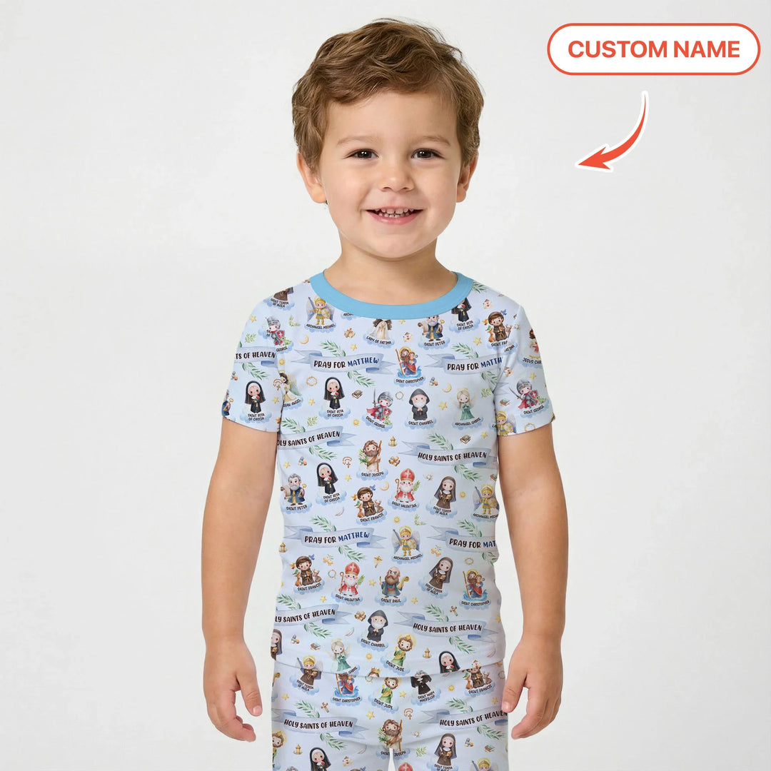 Zweiteiliges, kurzärmliges Pyjama-Set mit Marienkäfern