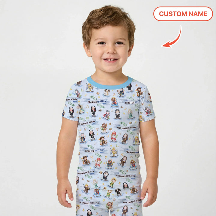 Zweiteiliges, kurzärmliges Pyjama-Set mit Marienkäfern