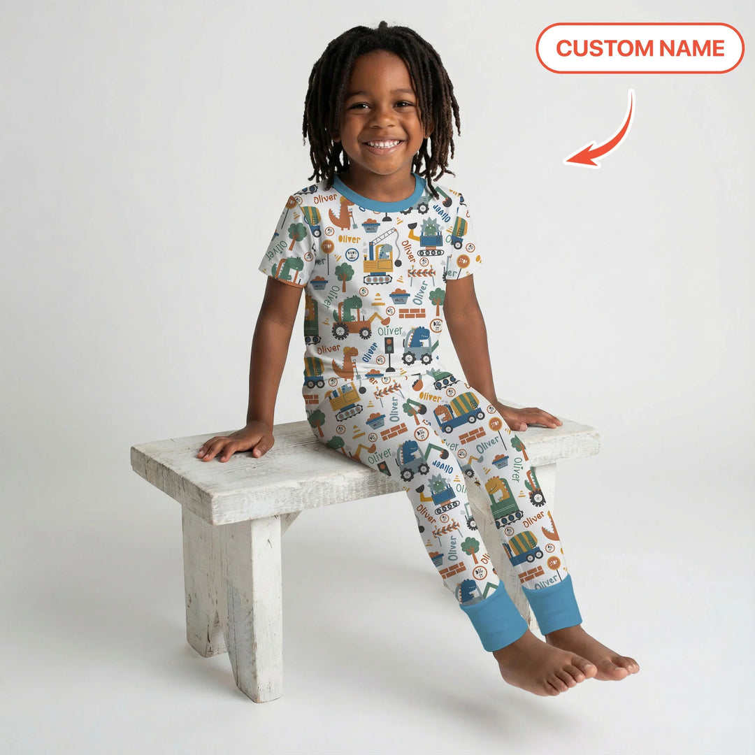 Zweiteiliges, kurzärmliges Pyjama-Set mit Marienkäfern