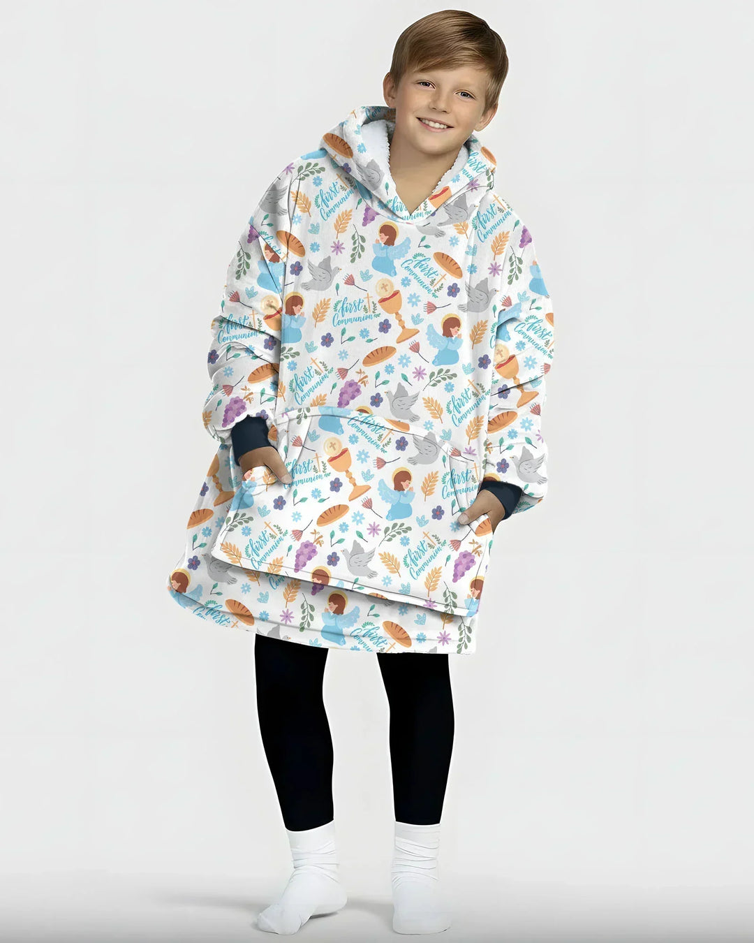Erstkommunion Tragbarer Bambus-Decken-Hoodie
