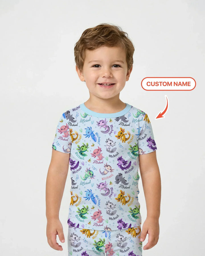 Zweiteiliges, kurzärmliges Pyjama-Set mit Marienkäfern