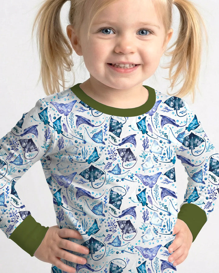 Ocean Dreams Drift Bamboo Two Piece Long Sleeve Pajama Set