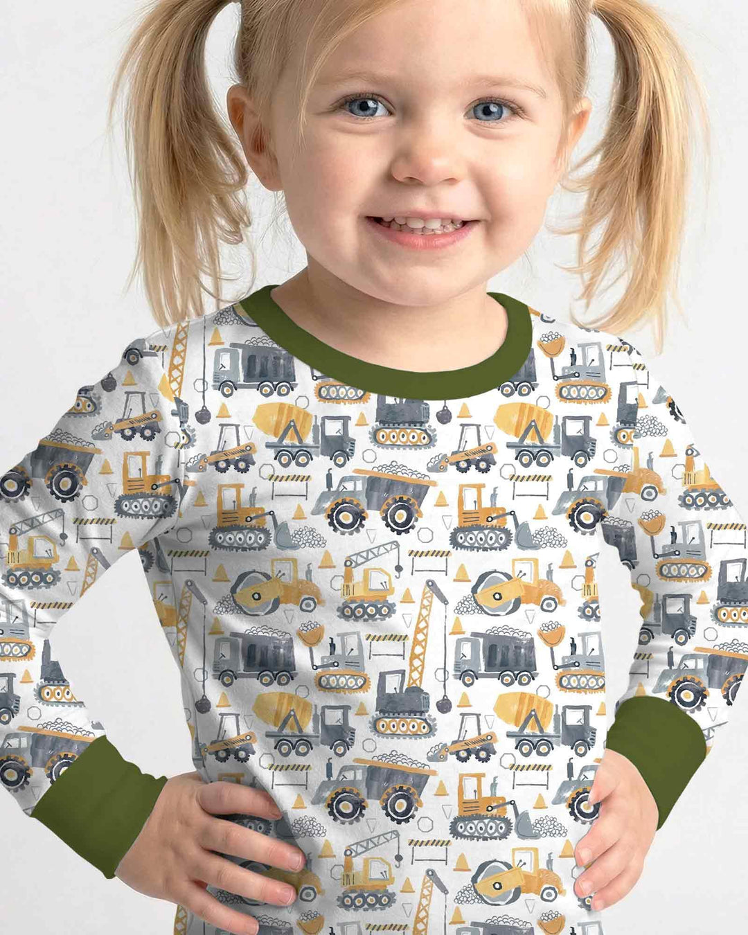 Construction Crew Bamboo Two Piece Long Sleeve Pajama Set