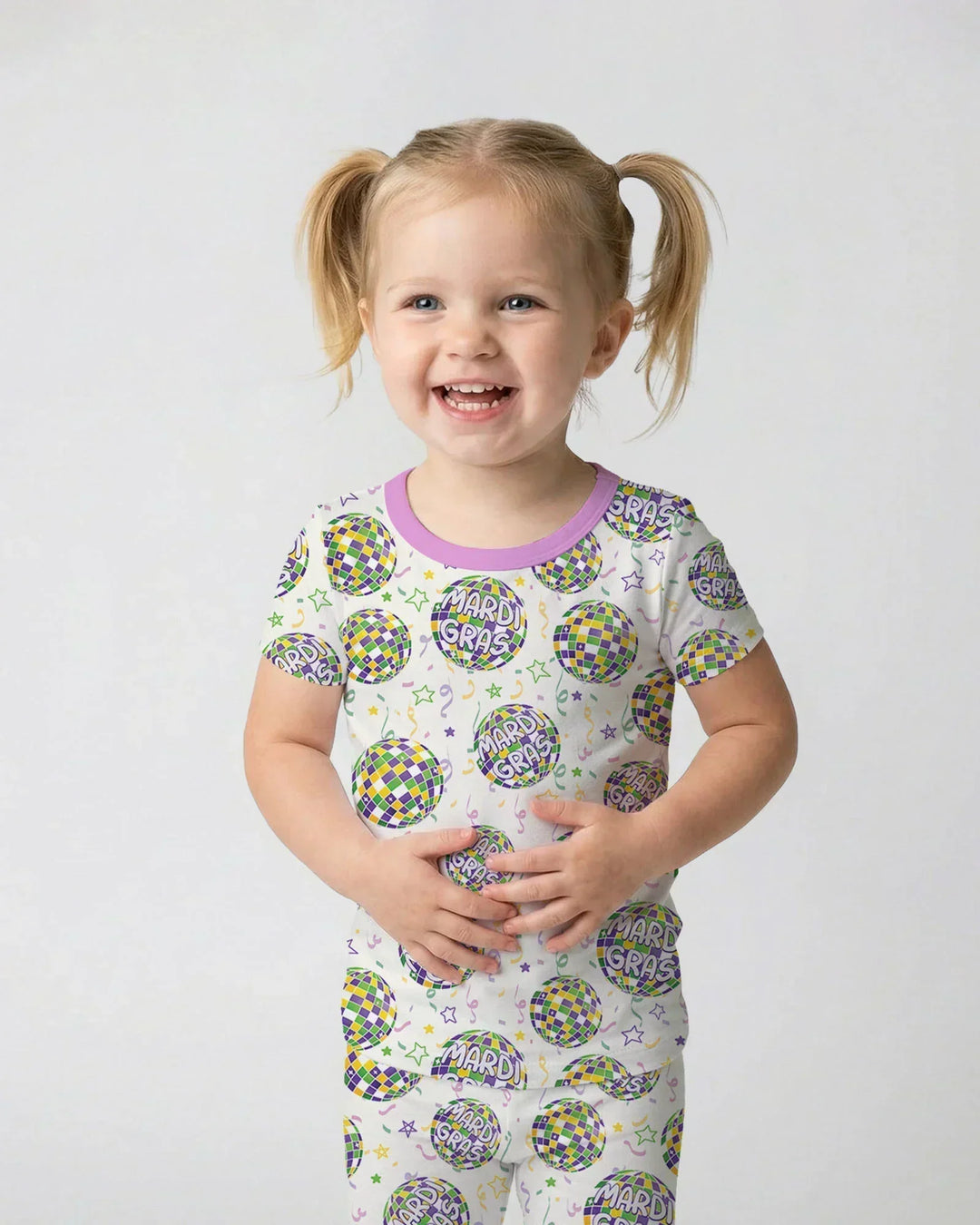 Zweiteiliges, kurzärmliges Pyjama-Set mit Marienkäfern