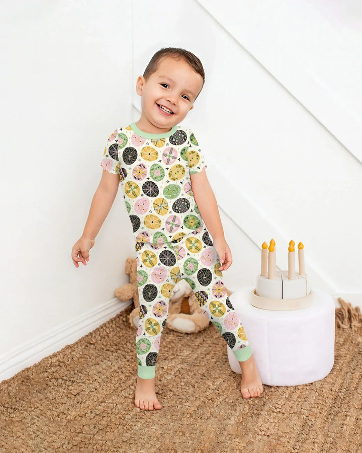 Zweiteiliges, kurzärmliges Pyjama-Set mit Marienkäfern