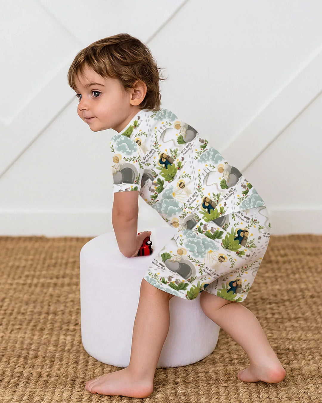 Zweiteiliges, kurzärmliges Pyjama-Set mit Marienkäfern