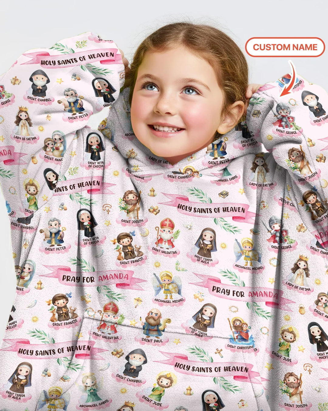 Heilige des Himmels, personalisierter Bambus-Decken-Hoodie