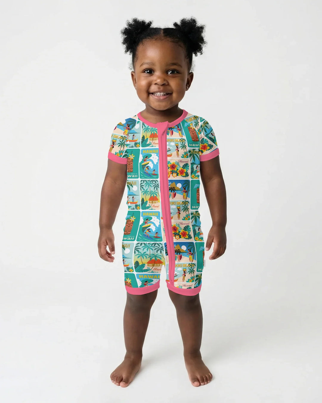 Aloha Postcard Paradise Bamboo Shorty Zippy