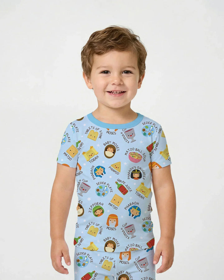 Zweiteiliges, kurzärmliges Pyjama-Set mit Marienkäfern