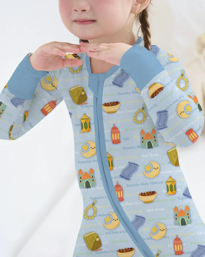 Ramadan Mubarak Family Matching Bamboo Convertible Zippy