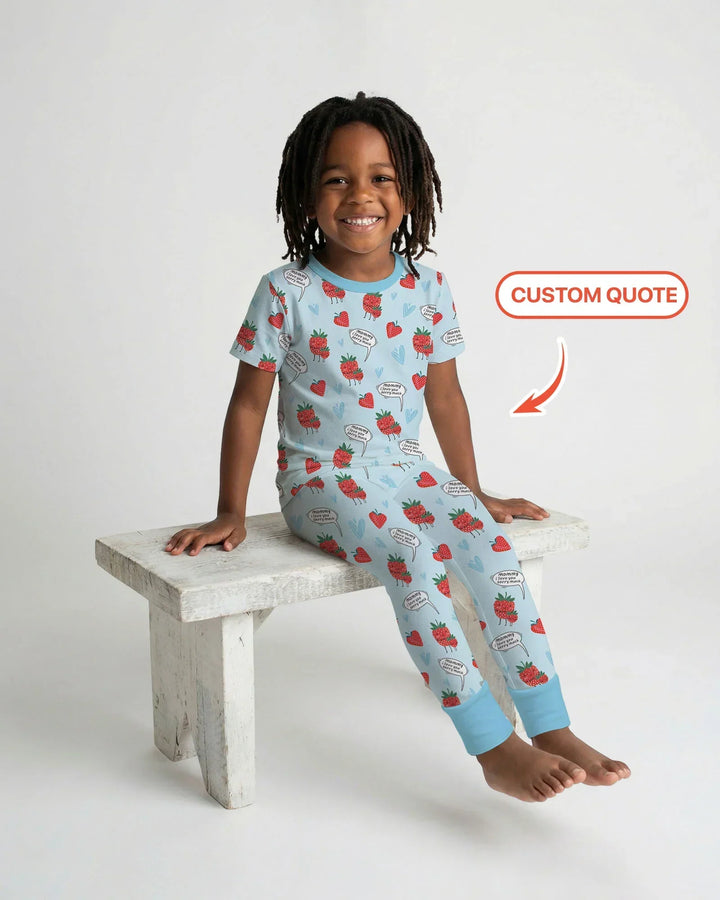 Zweiteiliges, kurzärmliges Pyjama-Set mit Marienkäfern