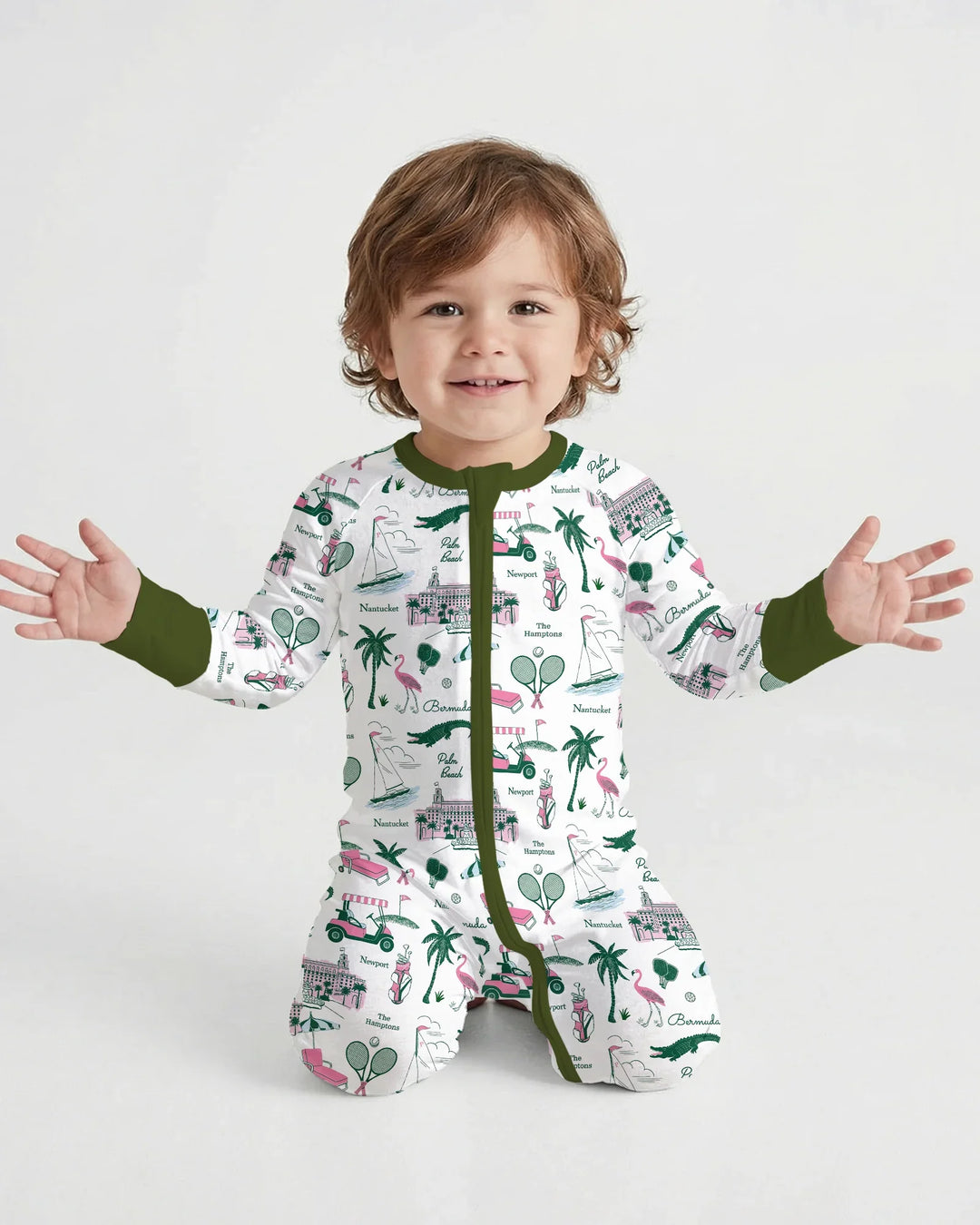 Preppy Palm Getaway Bamboo Convertible Zippy