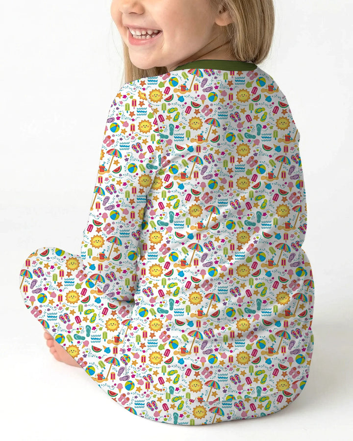 Sunshine Splash Party Bamboo Two Piece Long Sleeve Pajama Set