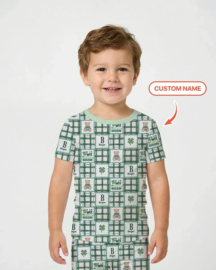 Zweiteiliges, kurzärmliges Pyjama-Set mit Marienkäfern