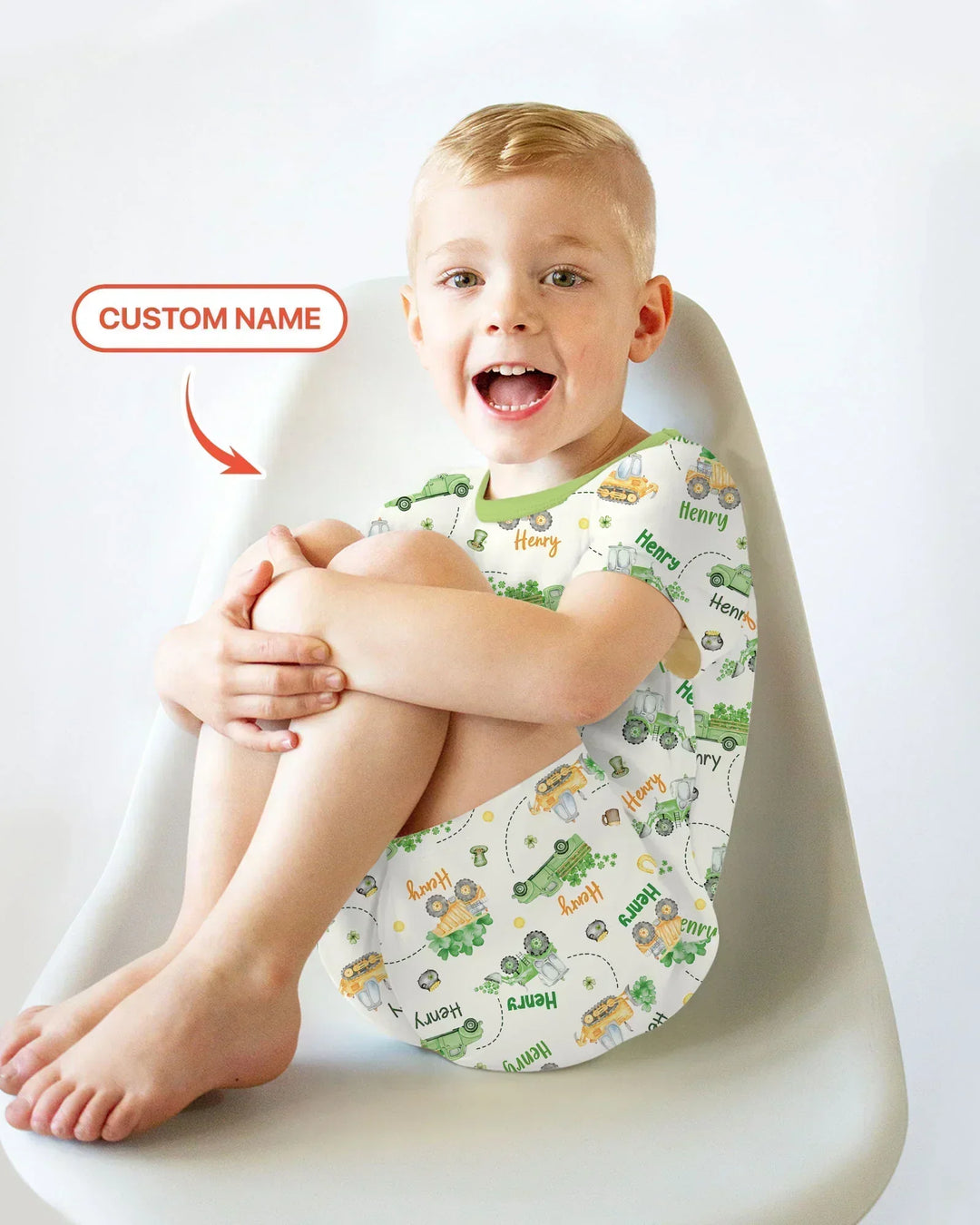 Zweiteiliges Pyjama-Set mit kurzen Ärmeln und Shorts im Sommer-Design