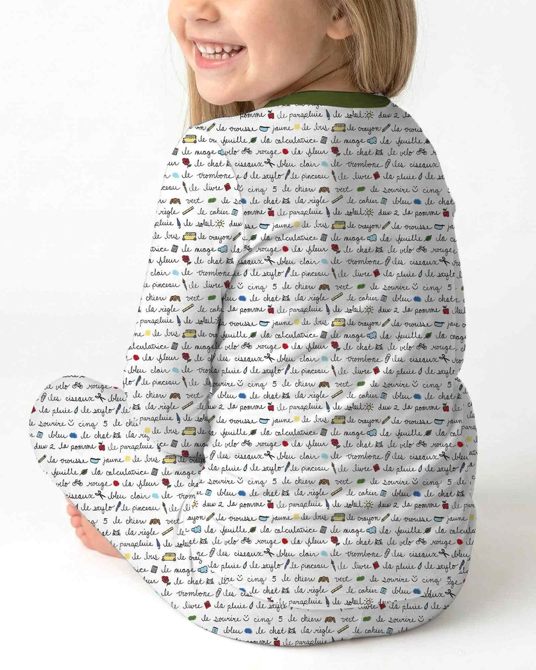 Zweiteiliges Langarm-Pyjama-Set mit Sommerfrüchten