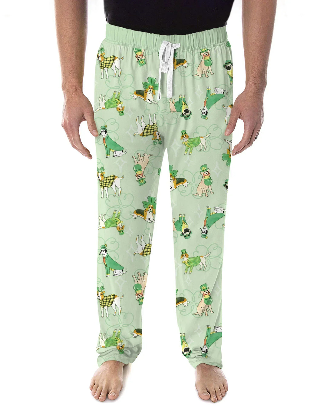 St. Patrick's Day Puppies Bamboo Men's Pajama Set