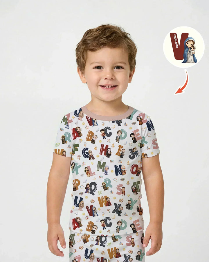 Zweiteiliges, kurzärmliges Pyjama-Set mit Marienkäfern