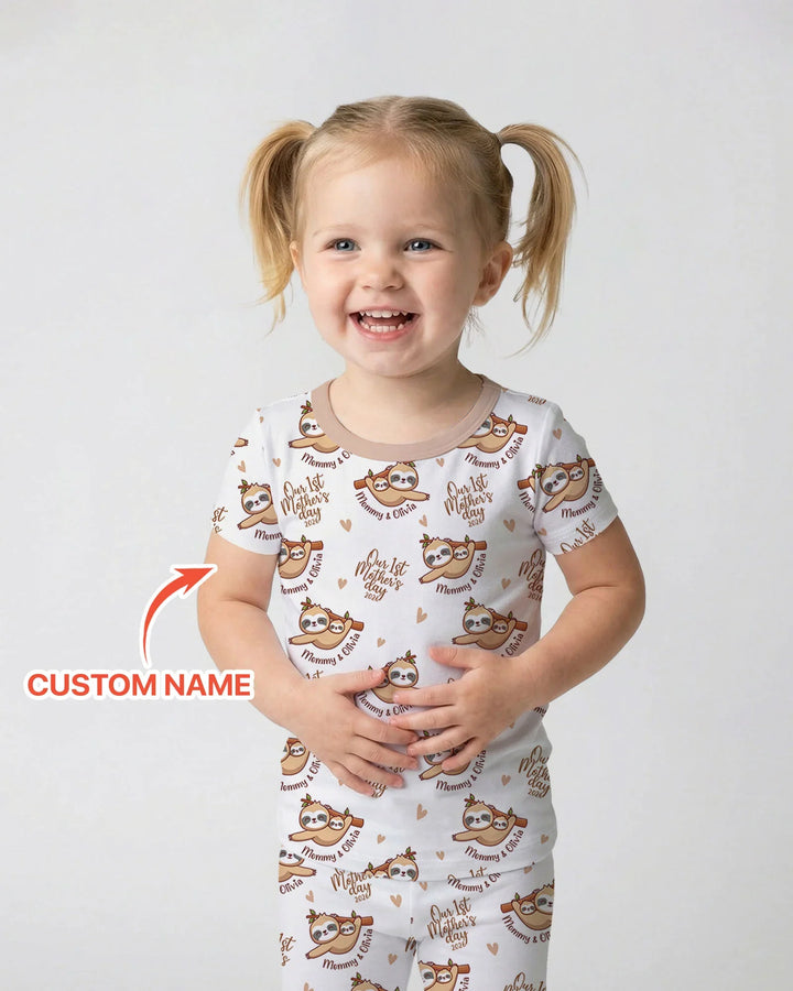 Zweiteiliges, kurzärmliges Pyjama-Set mit Marienkäfern