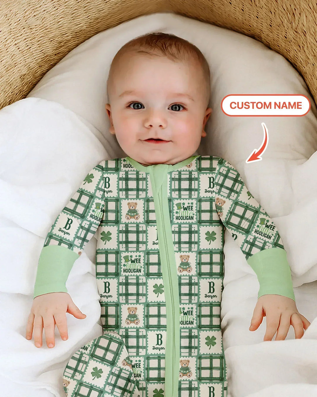 Gerippte Babykleidung mit individuellem Foto - Weich &amp; Skizzenhaft
