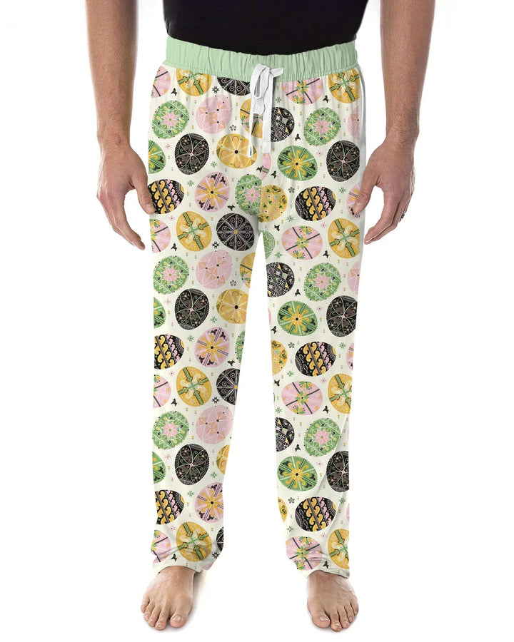 Pysanky Eggs Family Matching Bamboo Men's Pajama Set