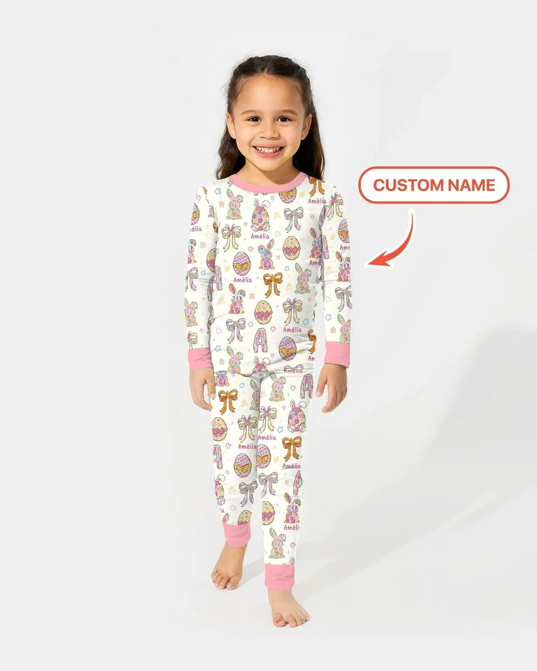 Zweiteiliges Langarm-Pyjama-Set mit Sommerfrüchten