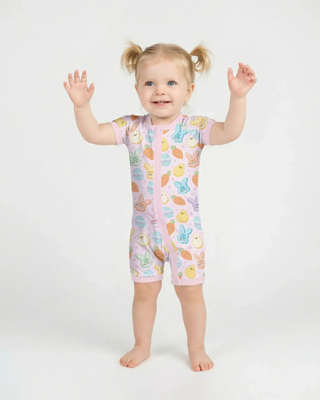 Easter Christian Bunny Bamboo Shorty Zippy