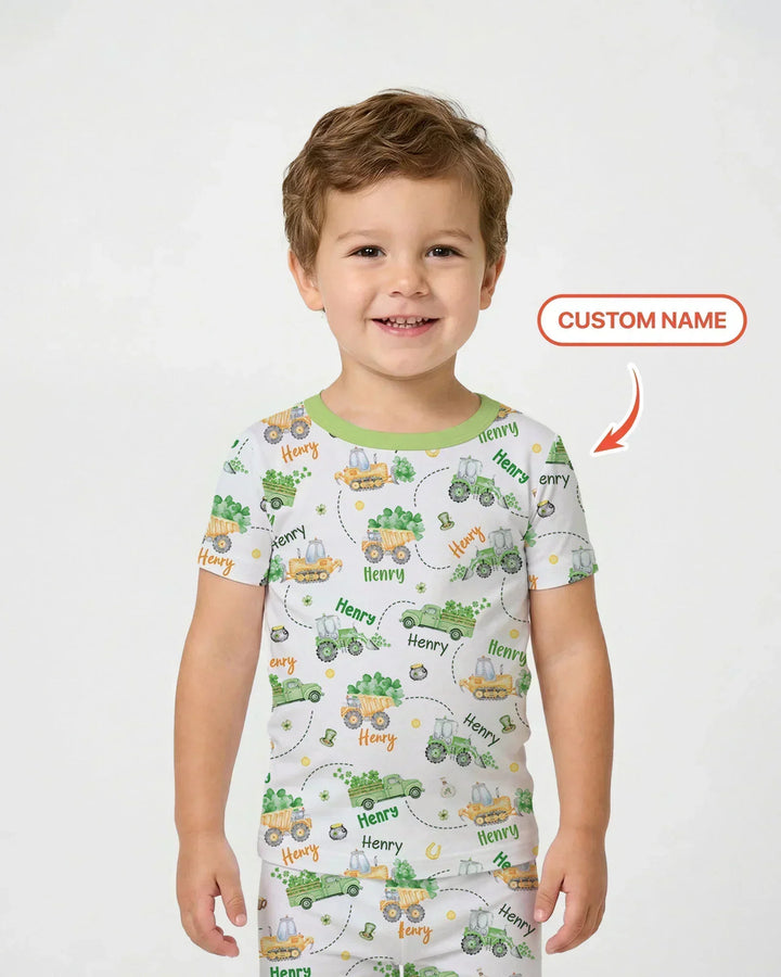 Zweiteiliges, kurzärmliges Pyjama-Set mit Marienkäfern