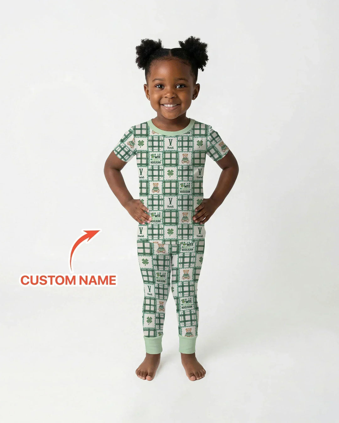 Zweiteiliges, kurzärmliges Pyjama-Set mit Marienkäfern