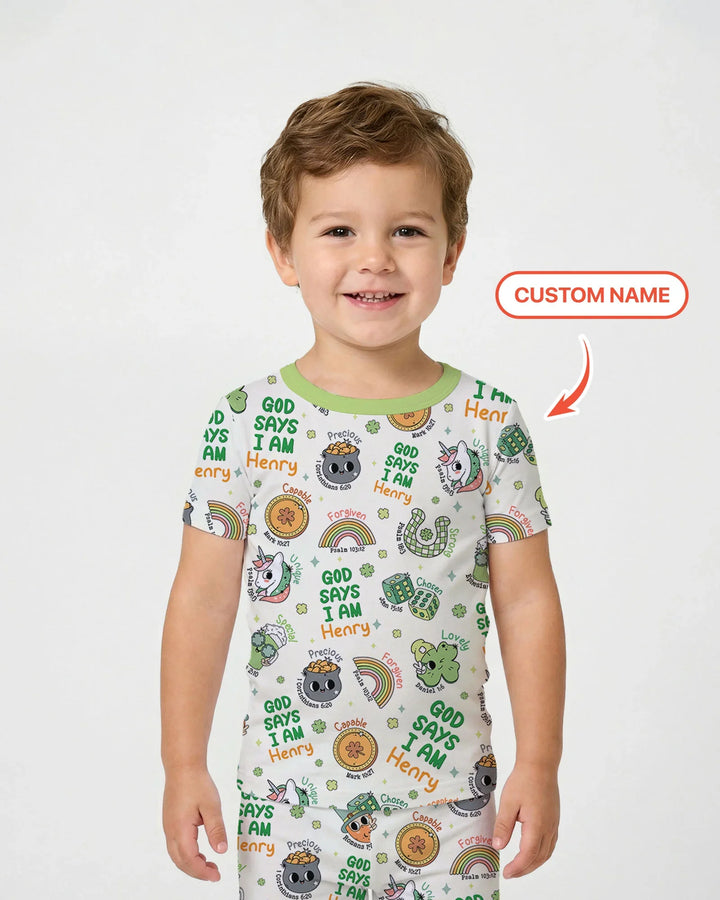 Zweiteiliges, kurzärmliges Pyjama-Set mit Marienkäfern